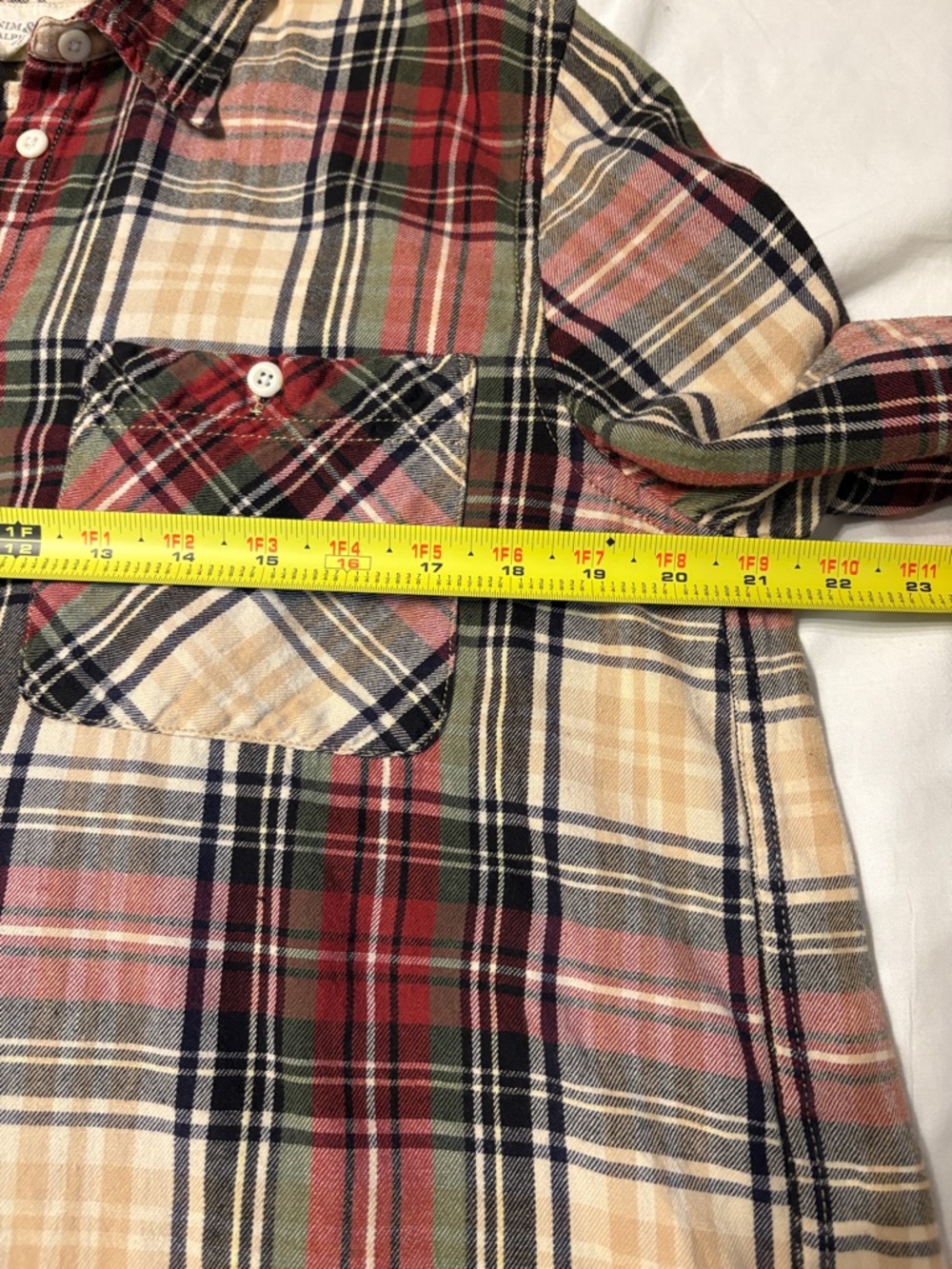 Ralph Lauren Denim & Supply Plaid Button-Up in Red, Black & Green 100%Cotton. - Picture 6 of 9